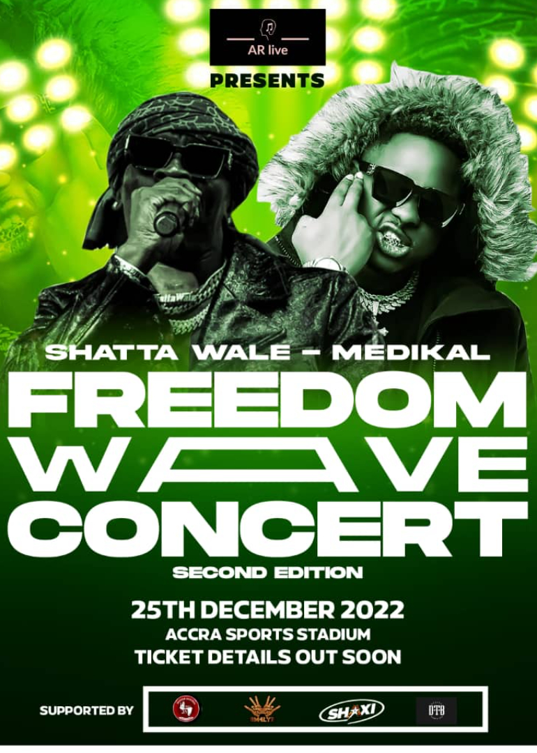 Shatta Wale's 'Freedom Wave Concert' scheduled for December 25 at Accra