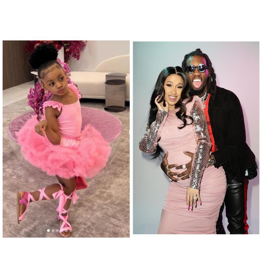 Cardi B and Offset's daughter Kulture shows off Birkin bag on 5th