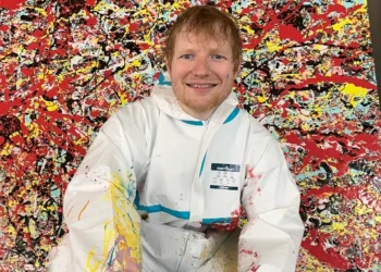Ed Sheeran began painting in 2019 and created his latest works in a disused London car park