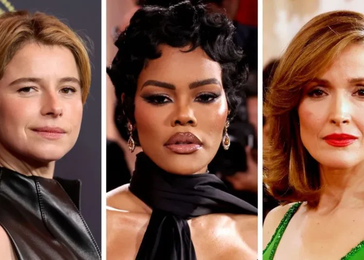 Jessie Buckley (left) and Rose Byrne (right) are nominated for best actress while Teyana Taylor (centre) is up for best supporting actress